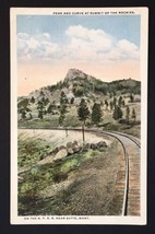 Peak and Curve at Summit of Rockies on the N.P.R.R.  Butte, Montana PC Keefe Bro - £6.26 GBP