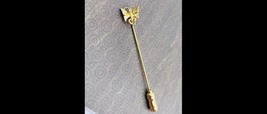 Anson 18K Gold Sterling Silver &amp; Diamond Chip Butterfly Fairy Tie Hat La... - $125.06