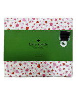Kate Spade QUEEN Sheet Set Cotton Percale PINK &amp; RED Hearts on White She... - £89.96 GBP