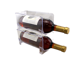 2 pack Stackable Countertop Horizontal Fridge &amp;Freezer Wine Bottle Holder 2 Tier - £12.69 GBP