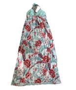 American Rag Cie\Floral Crochet Maxi Halter Dress Boho Size Large Vacati... - $38.90 CAD