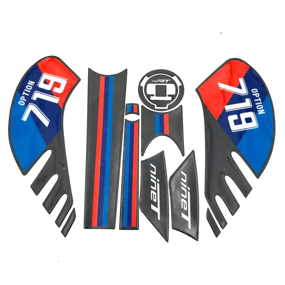 1 Set Motorcycle RNINET 3D  fibre Gel Complete Fuel Tank Pad Protector Decal Sti - £200.50 GBP