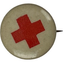 Vintage Small Pinback Button With Red Cross 9/16&quot; Kansas City Missouri - £3.46 GBP