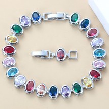 925 Mark Charm Bracelet Bangle Dubai Bridal Wedding Jewelry For Women Trendy Cos - £16.72 GBP