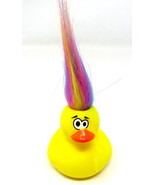 Rainbow Crazy Hair Rubber Duck Yellow 2&quot; Duckie Squirter Spa Bath US Sel... - £6.72 GBP