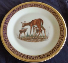 Gorgeous Boehm Lenox Woodland Wildlife Porcelain Plate – Whitetail Deer ... - $98.99