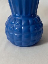 Vintage 1950s Anchor Hocking Pineapple Vase with Light Blue Fired on Color - $35.00
