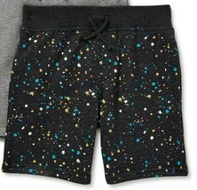 Garanimals Toddler Boys French Terry Shorts Size 3T Charcoal Paint Splatter New - £8.57 GBP