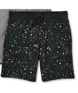 Garanimals Toddler Boys French Terry Shorts Size 3T Charcoal Paint Splat... - £8.40 GBP
