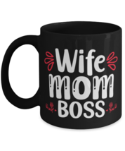 Wife Mom Boss, black Coffee Mug, Coffee Cup 11oz. Model 60044  - £19.65 GBP