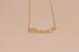 Gold plated necklace, 24k gold necklace, Hannah Name Necklace Best Christmas Gif - £13.36 GBP