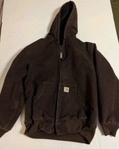 Carhartt For Women Carpenter Coat Jacket Women’s SZ M Hooded Dark Brown ... - $69.29