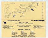 M V Fort Mingan Brochure Rimouski to Sept Iles 1975 Passenger Rates &amp; Map - £13.99 GBP