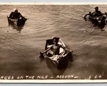 RPPC Boats on the Nile Aswan Egypt 1944 Postcard K11 - $20.74
