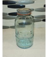 ATLAS STRONG SHOULDER MASON JAR- Half Gallon-CLEAR JAR WITH LID-Antique - $695.27 MXN