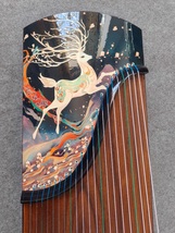 Guzheng standard 21 strings Painted deer pattern Chinese string instruments - $10,971.60 MXN