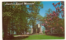 Lincolns Speech Memorial Gettysburg Pa. vintage Postcard Unused - £4.60 GBP
