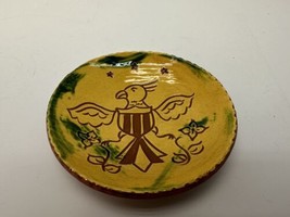Breininger Redware Pottery 5 1/2 Inch Decorative Plate Federal Eagle and... - £43.05 GBP