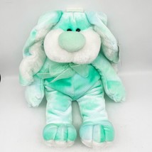 Dan Dee Easter Bunny Rabbit Plush Green White Plush Stuffed Animal Ribbon Bow - £31.44 GBP