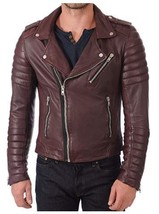 NEW Mens Leather Jacket Stylish Genuine Lambskin MJ24 2019 - £115.45 GBP