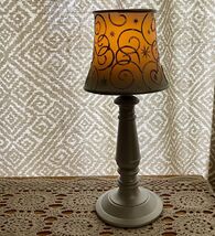 Battery Operated Candle Lamp Silver Tone Bedroom Nightstand New MIB Safe... - $17.94 CAD