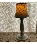 Battery Operated Candle Lamp Silver Tone Bedroom Nightstand New MIB Safe... - $234.90 MXN