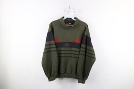 Vintage 90s Streetwear Womens Medium Distressed Color Block Mock Neck Sweatshirt - £31.61 GBP