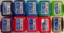 LOCK-TOP Snack Containers w Lids Stackable 5.2 Fl Oz, 2/Pk Select: Color - £2.79 GBP