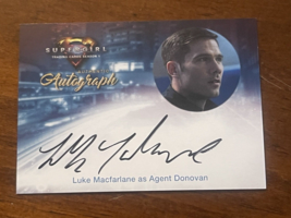 Supergirl autograph card Luke Macfarlane as Agent Donovan - $38.61