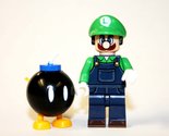 Minifigure Custom Luigi Bomb The Super Mario Bros TV Show - $6.50