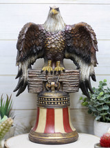 Independence Day American Glorious Bald Eagle Perching On Liberty Bell F... - £36.08 GBP