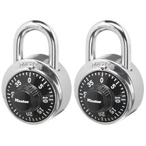 Master Lock Locker Lock Combination Padlock, 2 Pack, Black, 1500T - $13.70