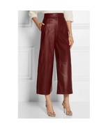 Leather Pants Waist Women Leg Skinny Trousers Leggings Stretch Womens Ma... - $176.66 CAD