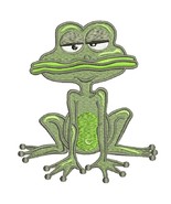 Cute frog machine embroidery design – instant download - $4.10 CAD