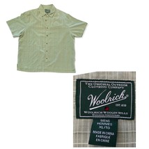 Woolrich Mens Short Sleeve Collared Green Plaid Button Down Shirt Size XL - $16.92