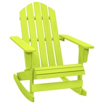 Garden Adirondack Rocking Chair Solid Fir Wood Green - £40.88 GBP