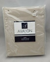 New "Avalon Canvas" Neutral Fabric Shower Curtain Waffle Weave 70"W x 72"L - $24.75