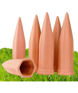 Plant Watering Devices 6 Pack Terracotta Vacation Plant Waterer Wine Bot... - £24.76 GBP