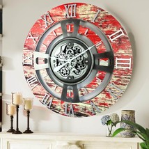 England Line Wall clock 36 inches with real moving gears Red Lava - $332.99