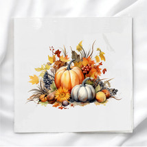 Fall Centerpiece Quilt Block Image Printed on Fabric Square FCP74962 - $3.82+