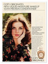 Coty Originals Liquid Moisture Makeup Vintage 1972 Full-Page Retro Magaz... - $9.70