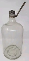 Antique Kerosene Dispenser Stove Glass Jug / Bottle Marked 26 MSA - $49.99