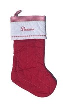 Pottery Barn Kids Quilted Red Christmas Stocking Monogrammed DEMECIO - $24.63