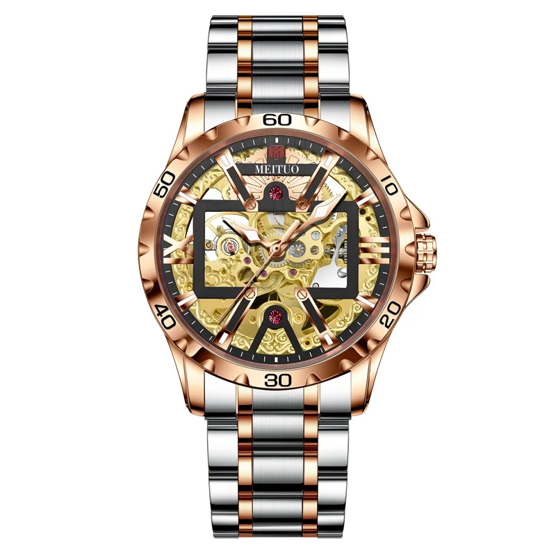 Original Luxury Brand Automatic Watch for Men Mechanical Gold Stainless ... - £41.26 GBP