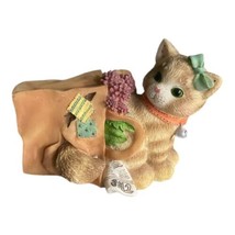 1998 Enesco Calico Kittens Figurine “Happiness Doesn’t Fit In A Shopping Bag” 2 - £3.12 GBP