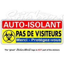 AUTO-ISOLANT PAS DE VISITEURS Autocollant-Porte Sécurité Virus Biohazard - $4.02