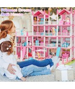 *NEW* Barbie Dreamhouse, 4-Story 11 Rooms Doll House with 4 Dolls Toy Fi... - $1,236.83 MXN