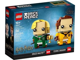 LEGO Draco Malfoy &amp; Cedric Diggory Brickheadz Wizarding World Harry Pott... - £22.03 GBP