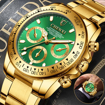 Men&#39;s Watch Relojes De Hombre Stainless Steel Quartz Luminous Classic Business - £25.53 GBP