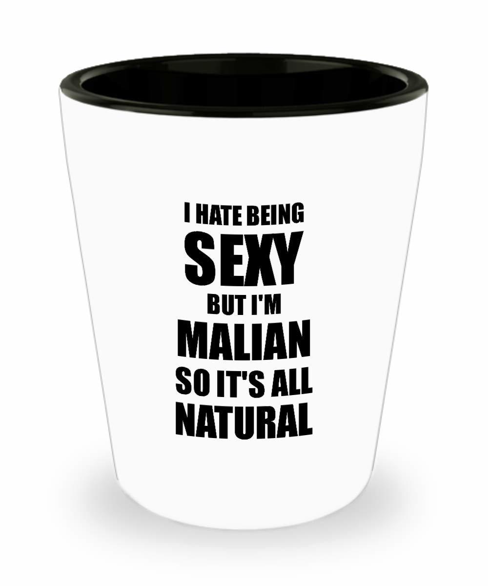 Sexy Malian Shot Glass Funny Gift For Husband Wife Bf Gf Mali Pride Liquor Lover
